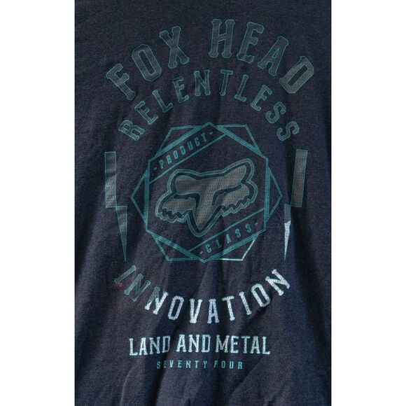 Buckle Fox Racing Men's Gray Short Sleeve T-Shirt Motocross Size XL - Picture 2 of 5